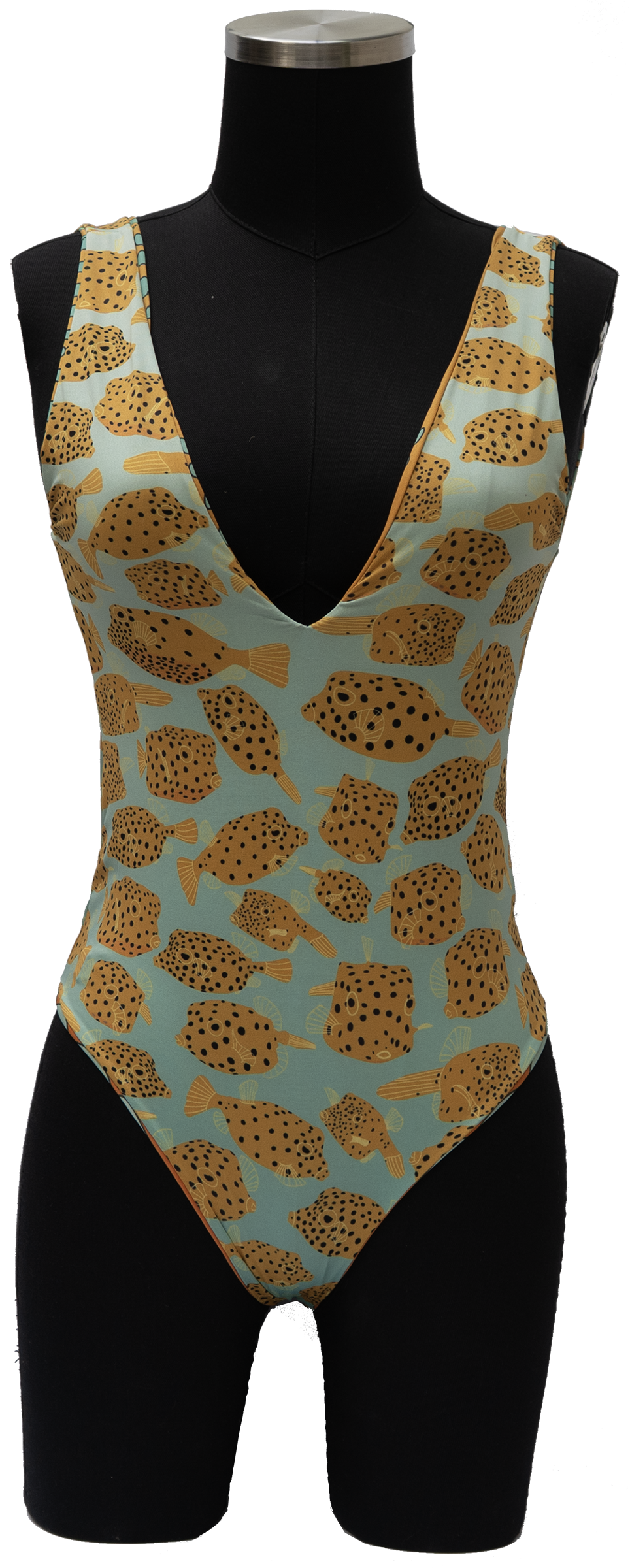 AGUA ORNATE COWFISH/YELLOW BOX FISH REVERSIBLE ONE PIECE