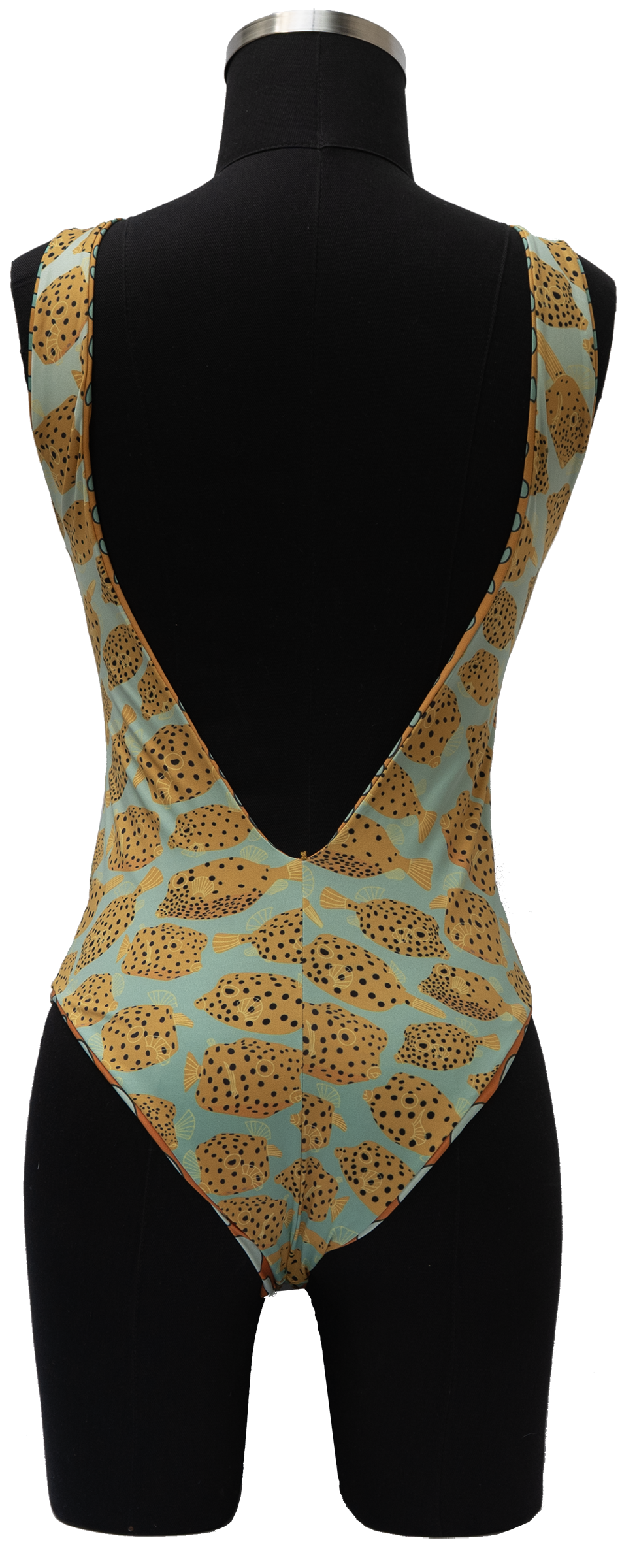 AGUA ORNATE COWFISH/YELLOW BOX FISH REVERSIBLE ONE PIECE