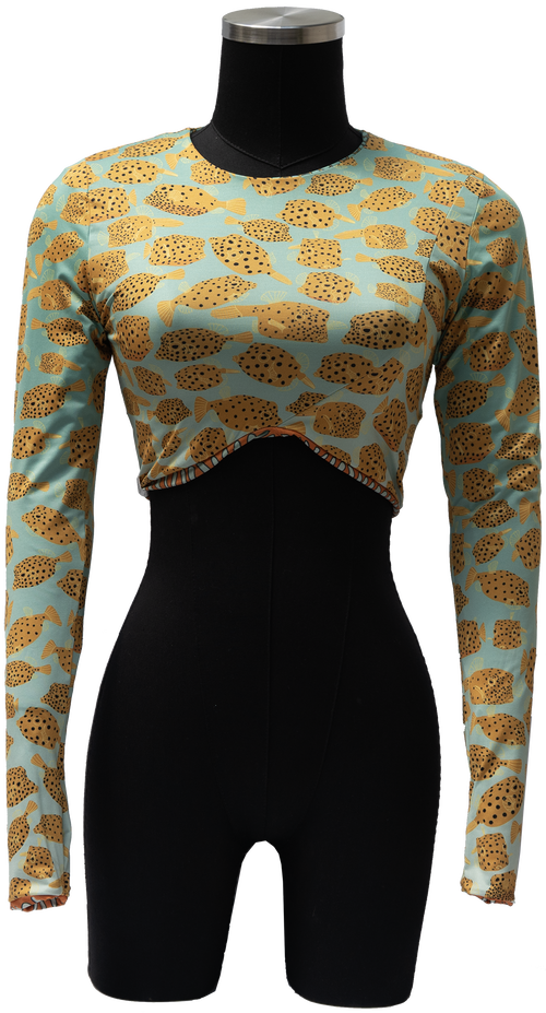 ACUIFERO ORNATE COWFISH/YELLOW BOX FISH REVERSIBLE TOP