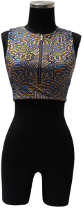 ARROYO HAMMERHEAD SHARK/MAP PUFFERFISH REVERSIBLE TOP